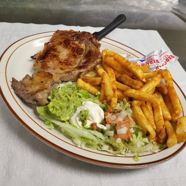 Steak Americano (Steak and Fries).